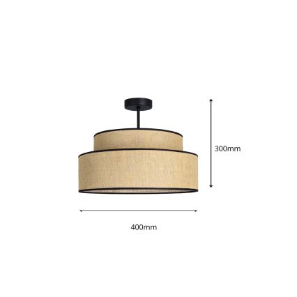 Полилей за повърхностен монтаж BOHO 1xE27/60W/230V Ø 40 см бежов