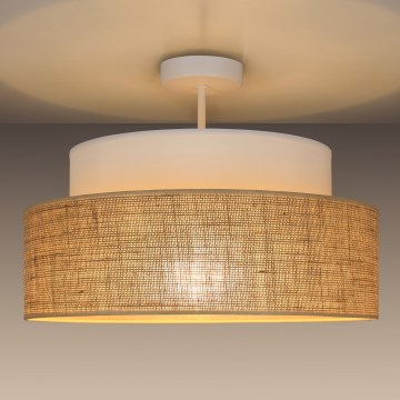 Полилей за повърхностен монтаж BOHO 1xE27/60W/230V Ø 40 см бял/бежов