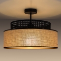 Полилей за повърхностен монтаж BOHO 1xE27/60W/230V Ø 40 см черен/ратан