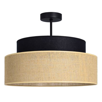 Полилей за повърхностен монтаж BOHO 1xE27/60W/230V Ø 40 см черен/бежов