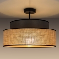 Полилей за повърхностен монтаж BOHO 1xE27/60W/230V Ø 40 см кафяв/бежов