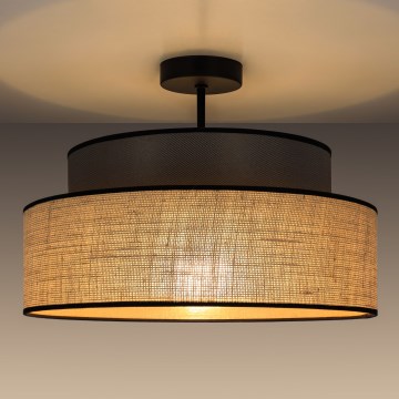 Полилей за повърхностен монтаж BOHO 1xE27/60W/230V Ø 40 см кафяв/бежов