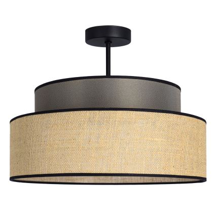 Полилей за повърхностен монтаж BOHO 1xE27/60W/230V Ø 40 см кафяв/бежов