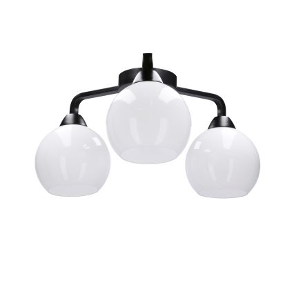 Полилей за повърхностен монтаж CALDERA 3xE27/60W/230V черен