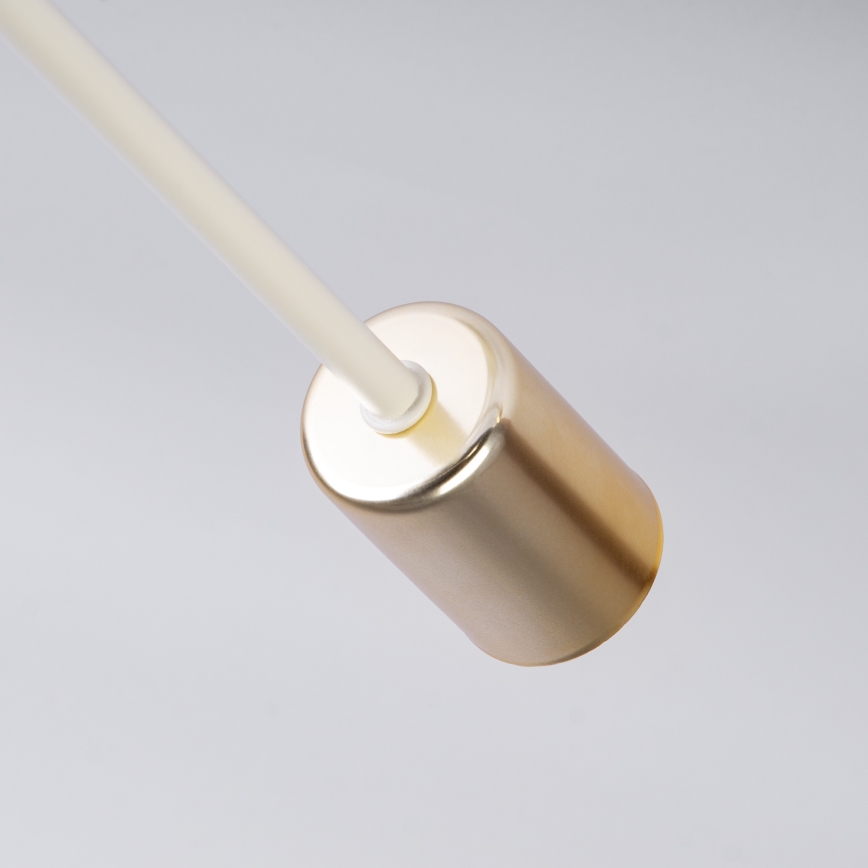 Полилей за повърхностен монтаж CAMBRIDGE 6xE27/15W/230V, месинг/бял