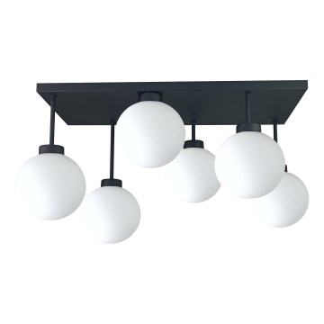 Полилей за повърхностен монтаж DEA 6xE14/60W/230V черен/бял