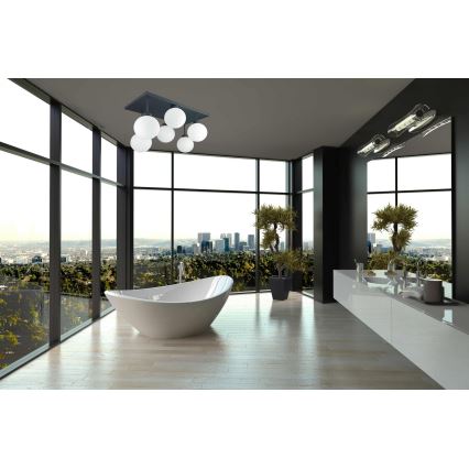 Полилей за повърхностен монтаж DEA 6xE14/60W/230V черен/бял