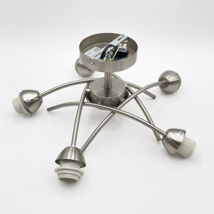 Полилей за повърхностен монтаж DONNA 5xE27/60W/230V никел