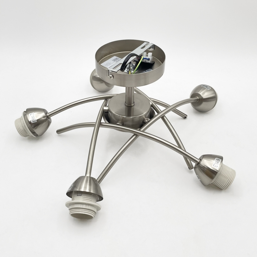 Полилей за повърхностен монтаж DONNA 5xE27/60W/230V никел