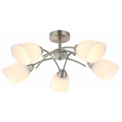 Полилей за повърхностен монтаж DONNA 5xE27/60W/230V никел