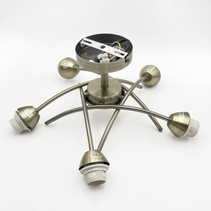 Полилей за повърхностен монтаж DONNA 5xE27/60W/230V патина