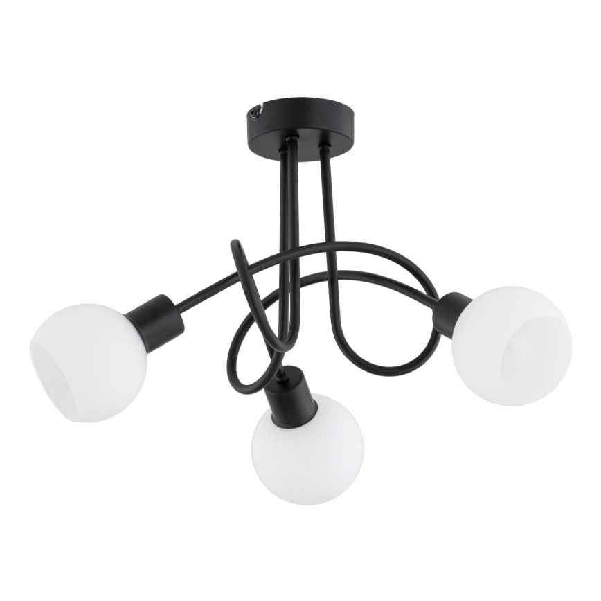 Полилей за повърхностен монтаж ERYKA 3xE14/10W/230V черен