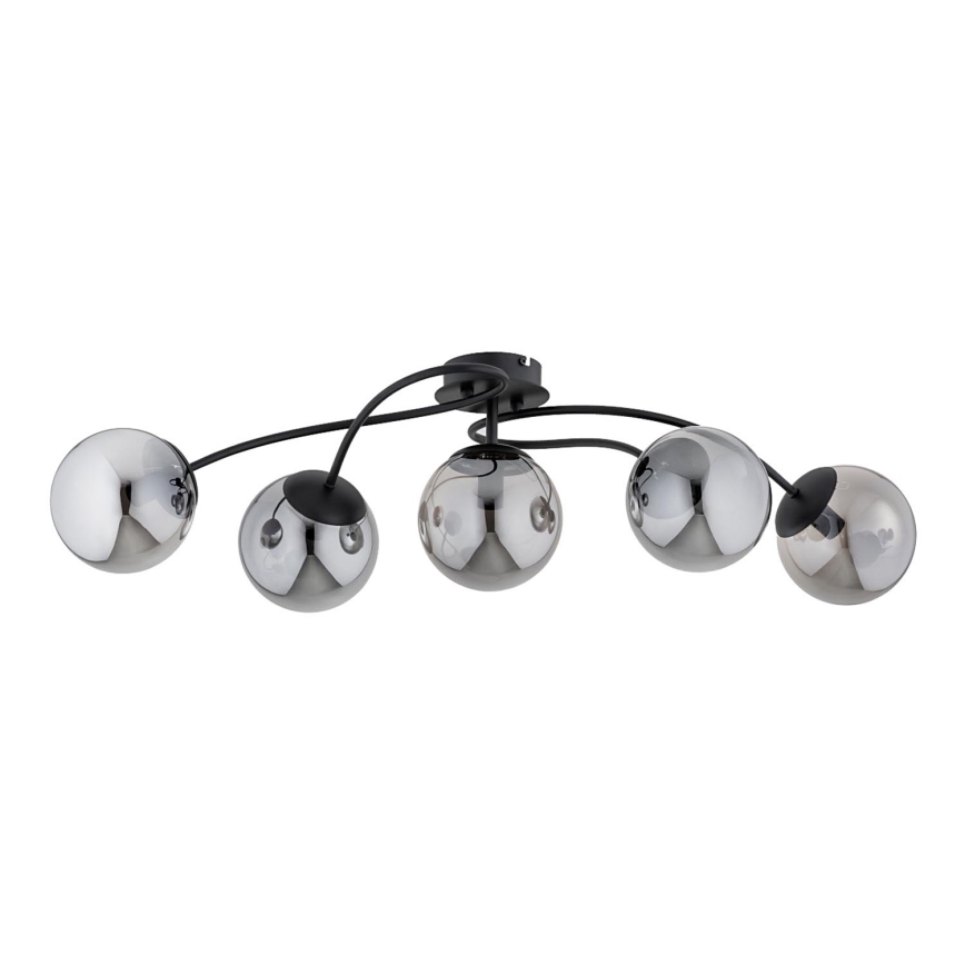 Полилей за повърхностен монтаж GILIAN 5xE14/40W/230V черен