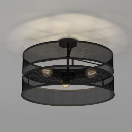 Полилей за повърхностен монтаж GLUM 3xE27/60W/230V черен