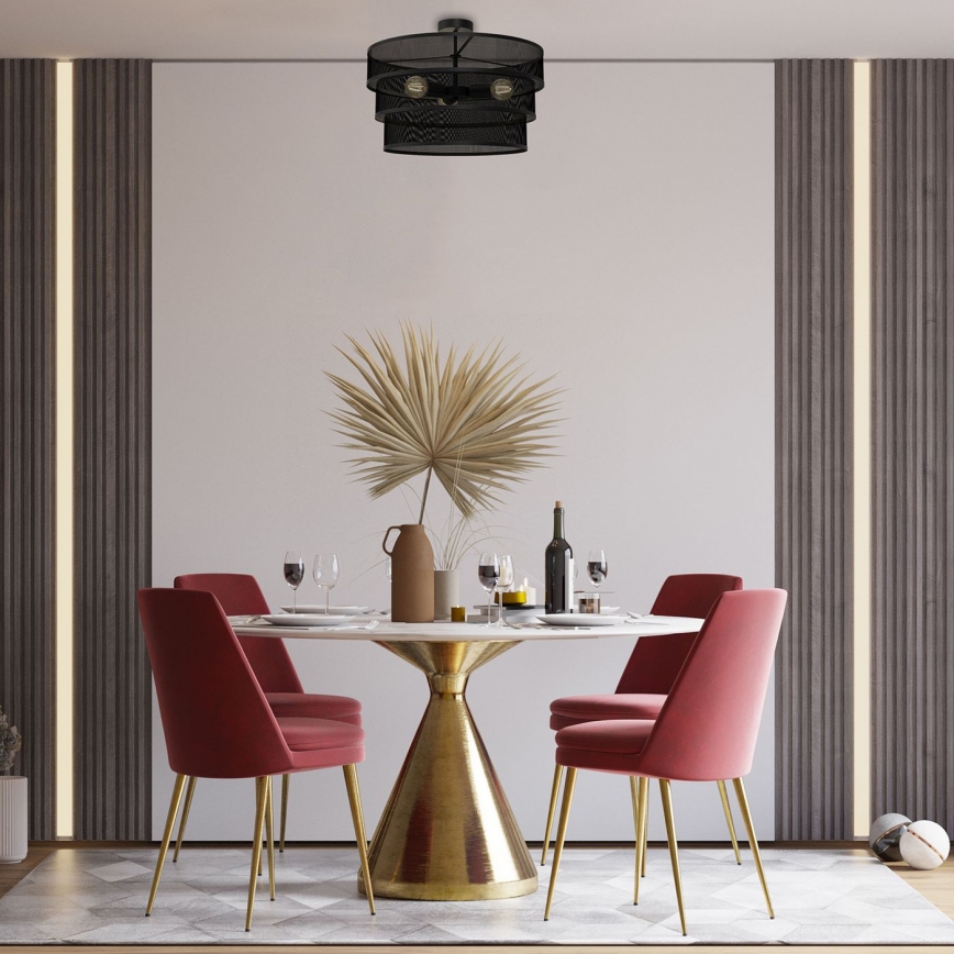 Полилей за повърхностен монтаж GLUM 3xE27/60W/230V черен