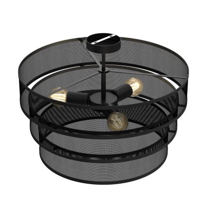 Полилей за повърхностен монтаж GLUM 3xE27/60W/230V черен