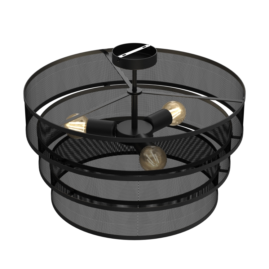 Полилей за повърхностен монтаж GLUM 3xE27/60W/230V черен