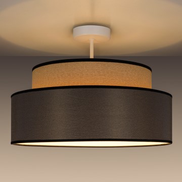 Полилей за повърхностен монтаж GRACE 1xE27/60W/230V бежов/кафяв