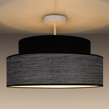 Полилей за повърхностен монтаж GRACE 1xE27/60W/230V черен/сив