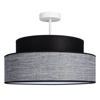 Полилей за повърхностен монтаж GRACE 1xE27/60W/230V черен/сив