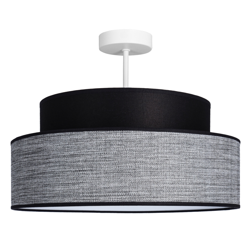 Полилей за повърхностен монтаж GRACE 1xE27/60W/230V черен/сив