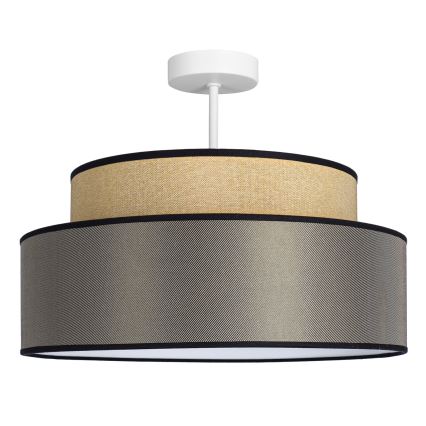 Полилей за повърхностен монтаж GRACE 1xE27/60W/230V Ø 40 см бежов/кафяв