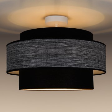 Полилей за повърхностен монтаж GRACE 1xE27/60W/230V Ø 40 см черен/сив