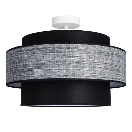 Полилей за повърхностен монтаж GRACE 1xE27/60W/230V Ø 40 см черен/сив