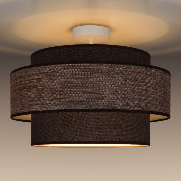 Полилей за повърхностен монтаж GRACE 1xE27/60W/230V Ø 40 см кафяв/бежов