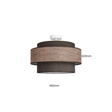 Полилей за повърхностен монтаж GRACE 1xE27/60W/230V Ø 40 см кафяв/бежов