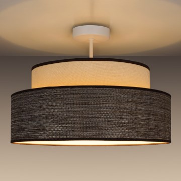 Полилей за повърхностен монтаж GRACE 1xE27/60W/230V Ø 40 см кремав/кафяв