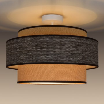 Полилей за повърхностен монтаж GRACE 1xE27/60W/230V Ø 40 см кремав/кафяв