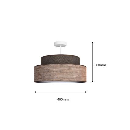 Полилей за повърхностен монтаж GRACE 1xE27/60W/230V кафяв/бежов
