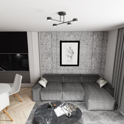 Полилей за повърхностен монтаж HALO 4xGX53/10W/230V черен