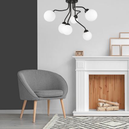 Полилей за повърхностен монтаж HOLLY 6xG9/5W/230V черен