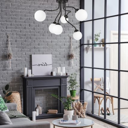 Полилей за повърхностен монтаж HOLLY 6xG9/5W/230V черен