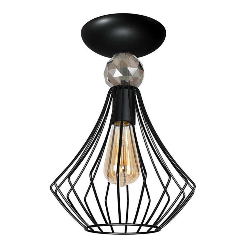 Полилей за повърхностен монтаж JEWEL 1xE27/60W/230V черен