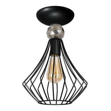 Полилей за повърхностен монтаж JEWEL 1xE27/60W/230V черен