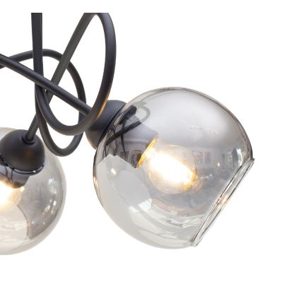 Полилей за повърхностен монтаж LATIL 5xE27/60W/230V черен