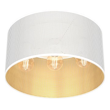 Полилей за повърхностен монтаж LOFT SHADE 3xE27/60W/230V бял/златист