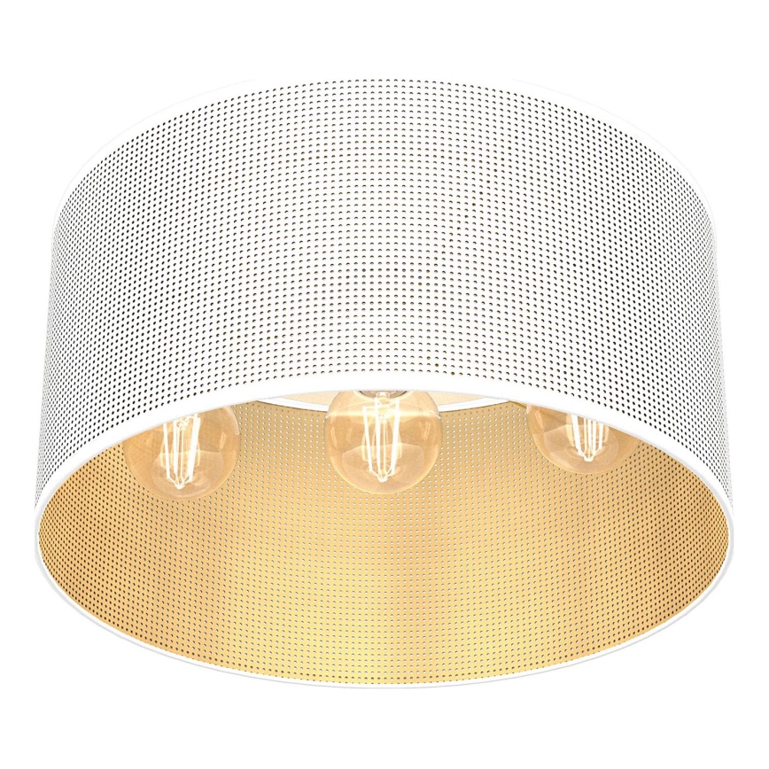 Полилей за повърхностен монтаж LOFT SHADE 3xE27/60W/230V бял/златист