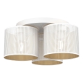 Полилей за повърхностен монтаж LOFT SHADE 3xE27/60W/230V бял/златист