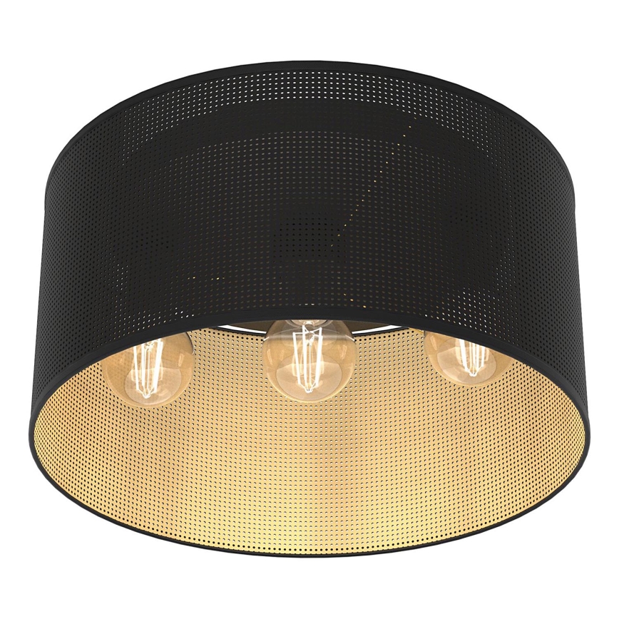 Полилей за повърхностен монтаж LOFT SHADE 3xE27/60W/230V черен/златист