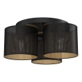 Полилей за повърхностен монтаж LOFT SHADE 3xE27/60W/230V черен/златист