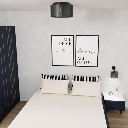 Полилей за повърхностен монтаж LOFT SHADE 3xE27/60W/230V черен