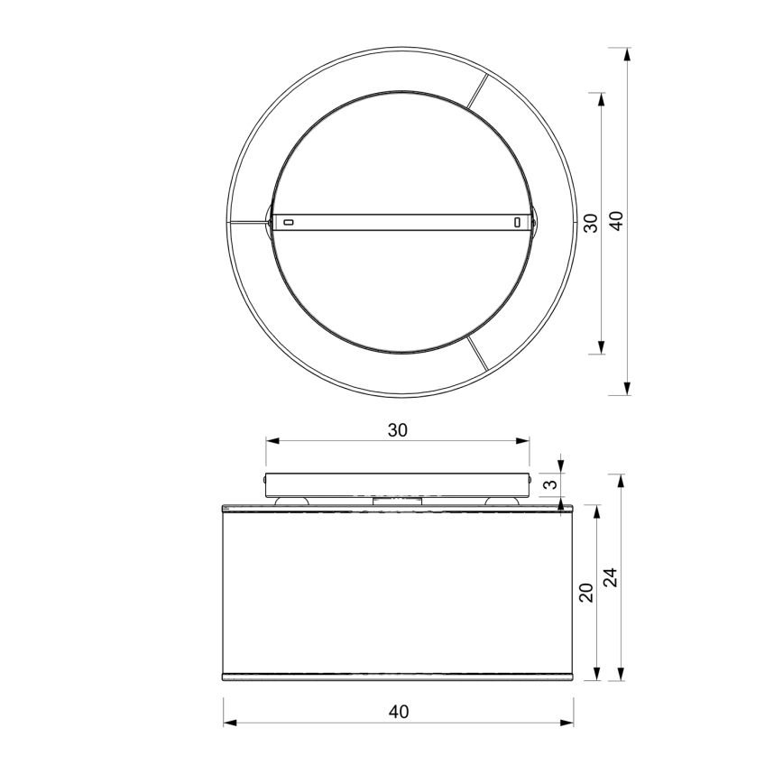 Полилей за повърхностен монтаж LOFT SHADE 3xE27/60W/230V черен/златист