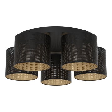 Полилей за повърхностен монтаж LOFT SHADE 5xE27/60W/230V черен/златист