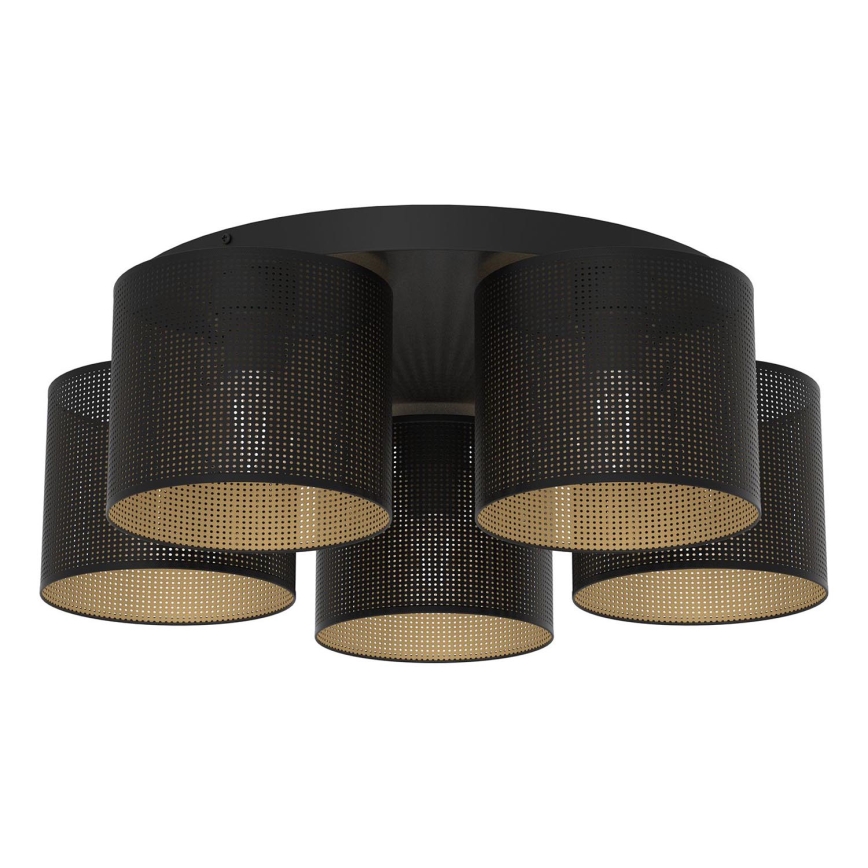 Полилей за повърхностен монтаж LOFT SHADE 5xE27/60W/230V черен/златист