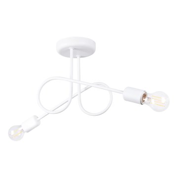 Полилей за повърхностен монтаж LOOP 2xE27/15W/230V бял