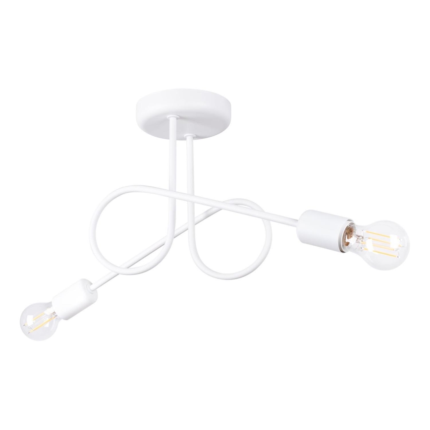 Полилей за повърхностен монтаж LOOP 2xE27/15W/230V бял